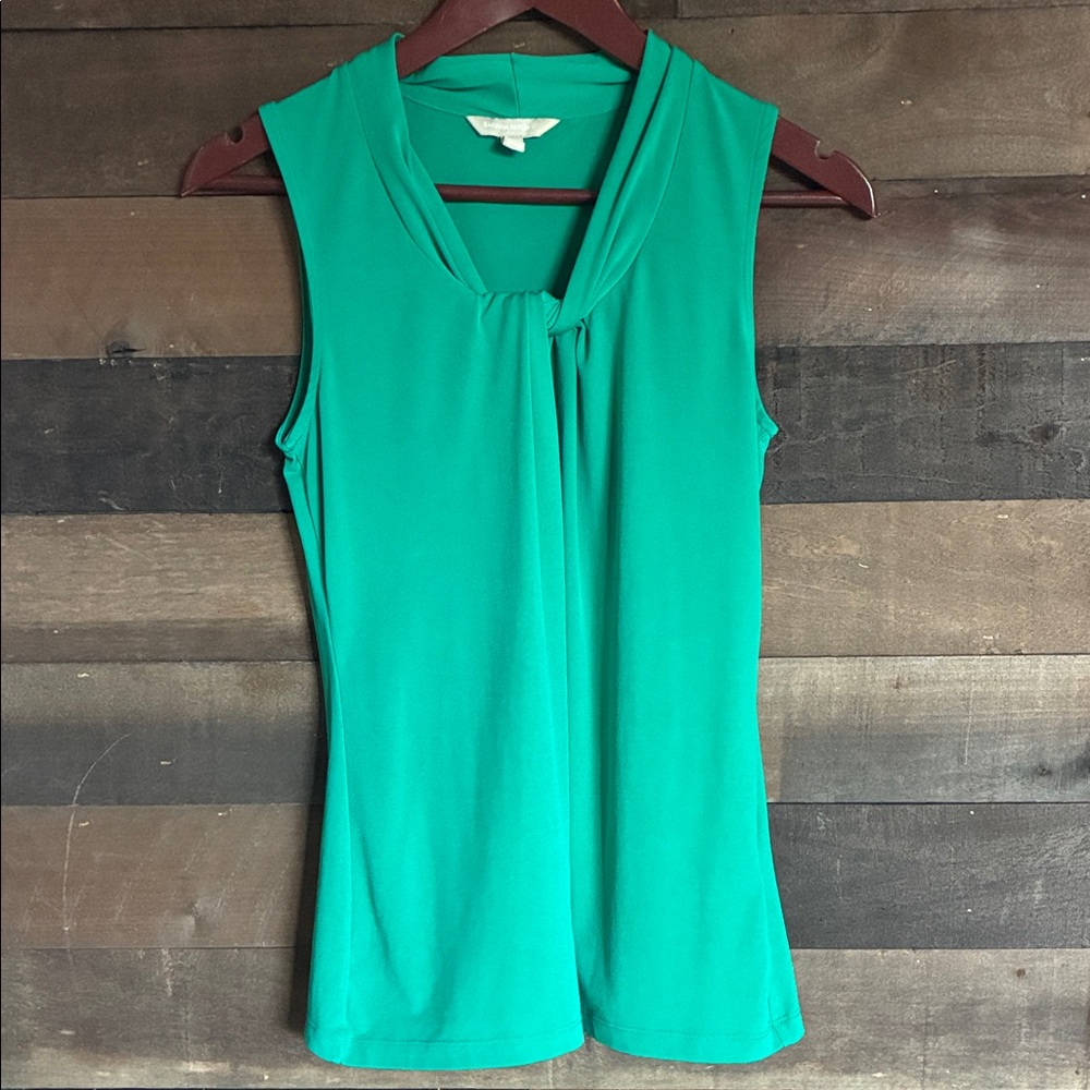 Banana Republic Sleeveless Tie-Neck Camisole in Teal Green
